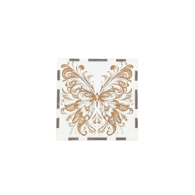 Vierkant doosje met vlinders 9x9x6