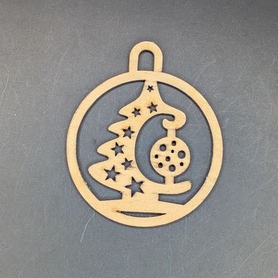 Kerstornament - kerstboom 5 cm