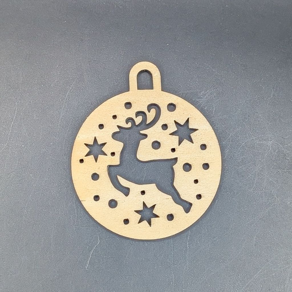 Kerstornament - hert 5 cm