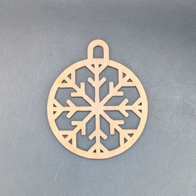 Kerstornament - sneeuwvlok 5 cm