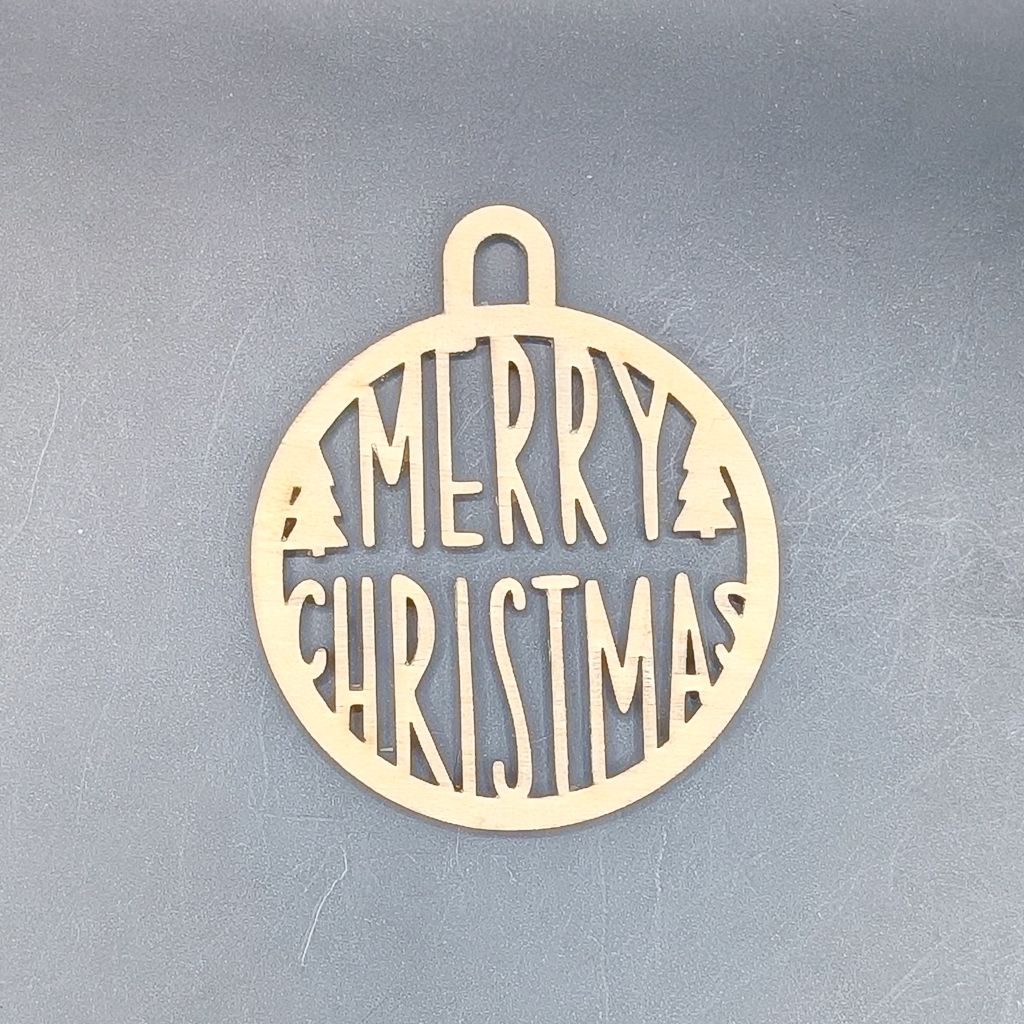 Kerstornament - Merry Christmas 5 cm