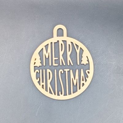 Kerstornament - Merry Christmas 5 cm