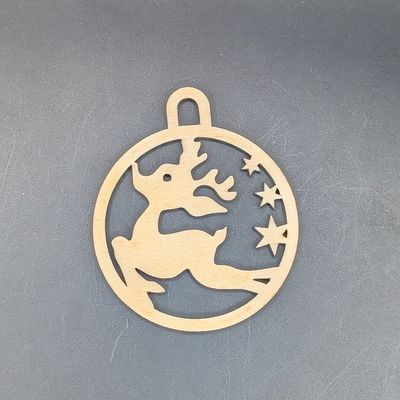 Kerstornament - hert 5 cm