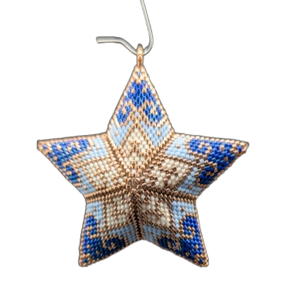 Peyote patroon - Ster met hartjes