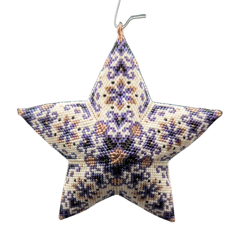 Peyote patroon - Vierkleurige grote ster 116 mm