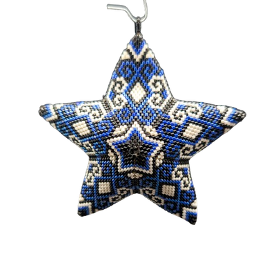 Peyote patroon - Driekleurige ster 90 mm