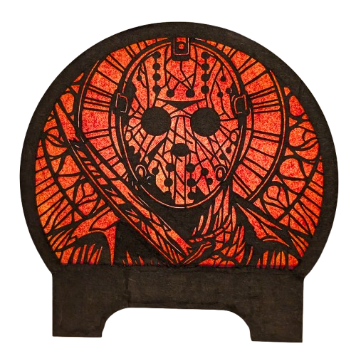 Houten lichtbox - Friday the 13th lantaarn met fairylights