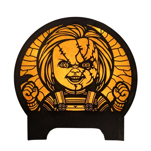 Houten lichtbox -Chucky lantaarn met fairylights