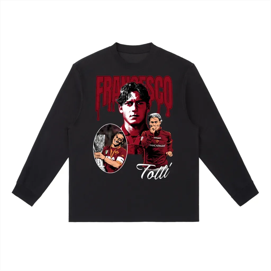 Francesco Totti Roma Long Sleeve Graphic Tee