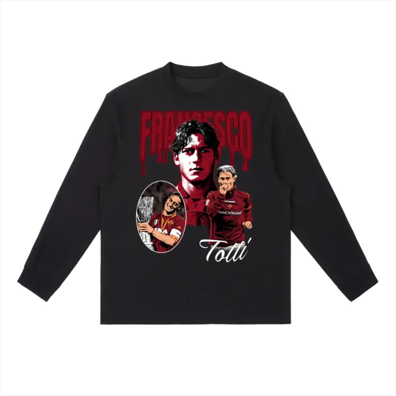 Francesco Totti Roma Long Sleeve Graphic Tee