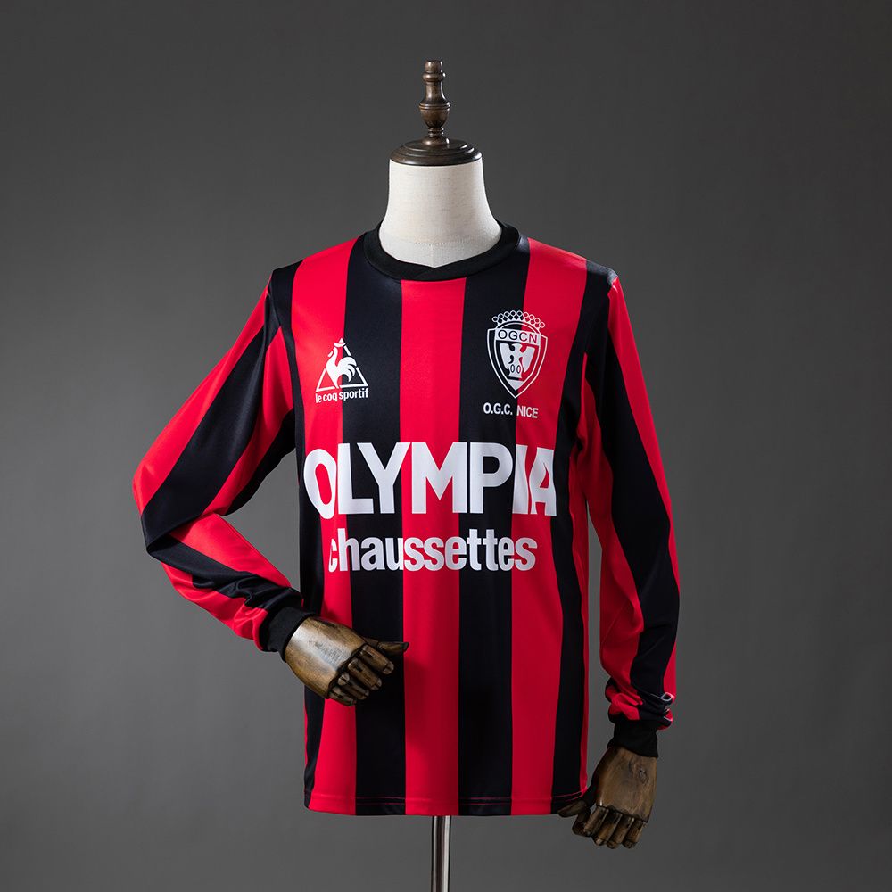 OGC Nice 1977/78 Long Sleeves Home Kit
