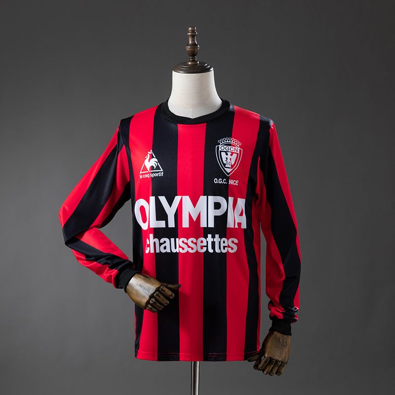 OGC Nice 1977/78 Long Sleeves Home Kit