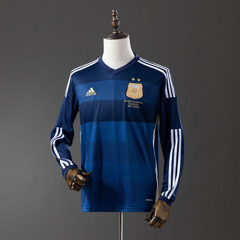 Argentina 2014 Long Sleeves World Cup Final Retro Away Kit