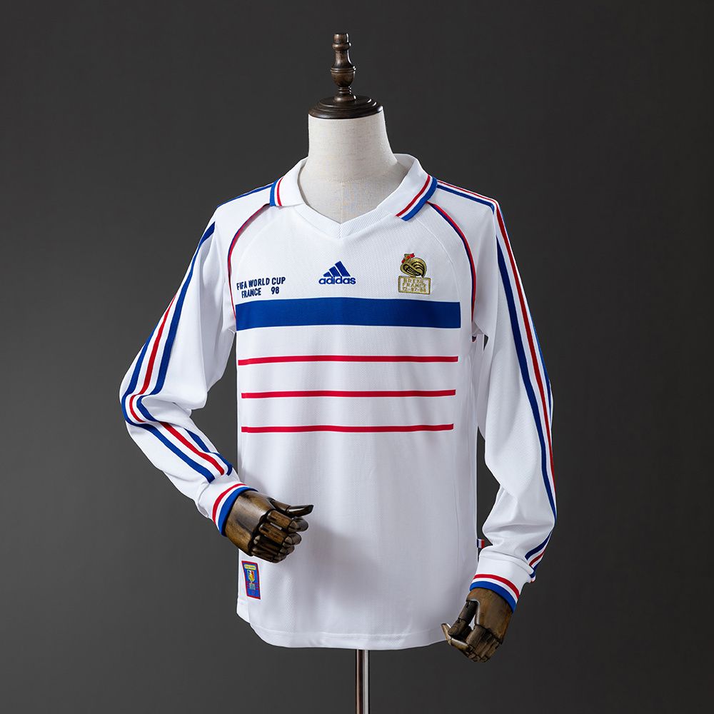 France 1998 Retro Long Sleeves Away Kit