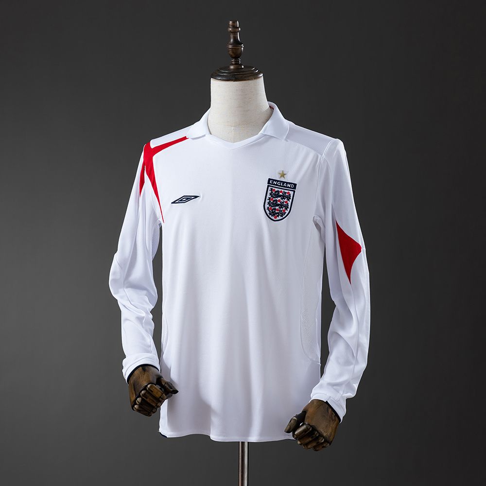 England 2006 Retro Long Sleeves Home Kit