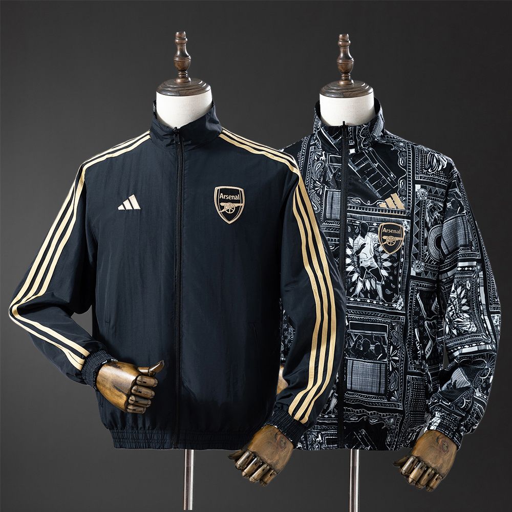 Arsenal Reversible Windbreaker Jacket – Black