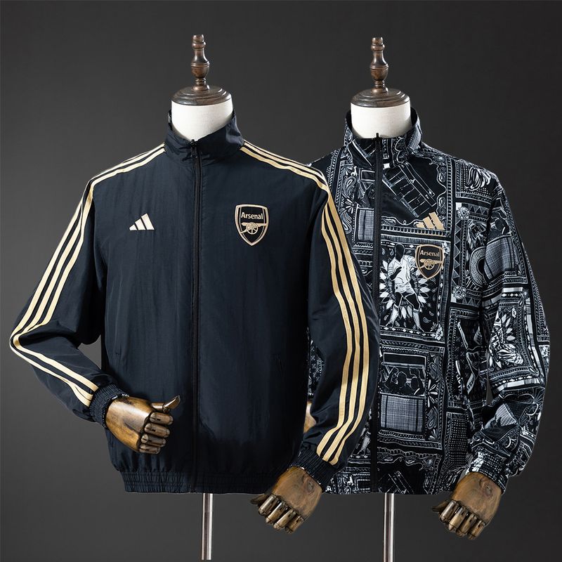 Arsenal Reversible Windbreaker Jacket – Black