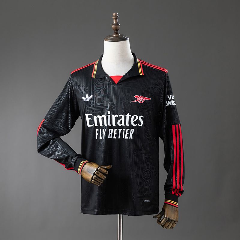 Arsenal 2025/26 Special Edition Long Sleeves Kit – Black/Red