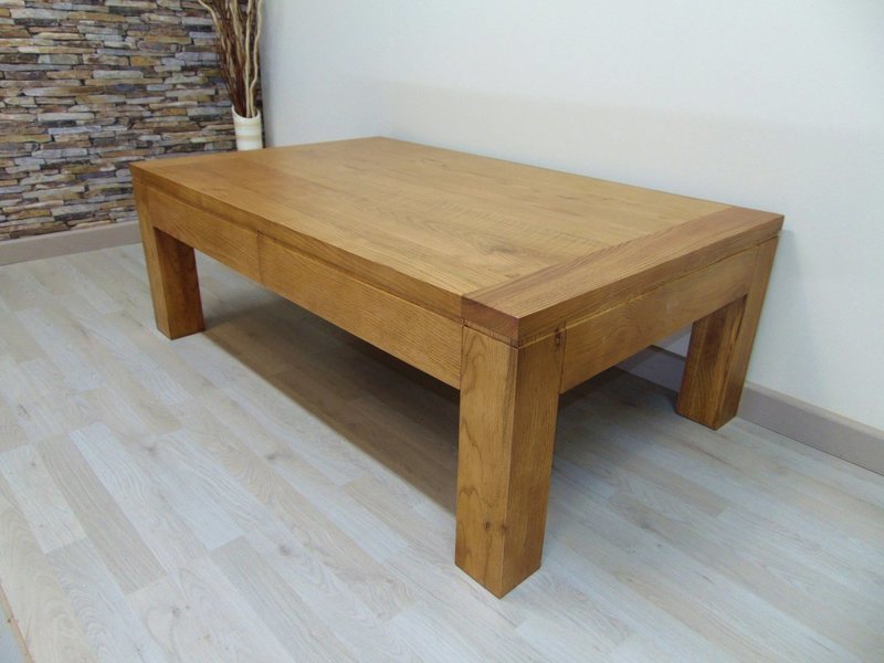 Mesa de Centro de Roble + 2 cajones