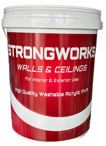 Acrylic Wall &amp; Ceiling PVA 20L, Colour: White