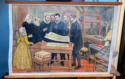 ​Plantijn drukt het meesterwerk van Mercator – Educatieve schoolplaat nr 53 (1925–1931)