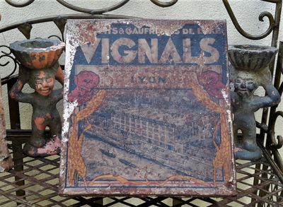 Antiek Koekjesblik Millefeuilles Vignals - Lyon, ca 1920