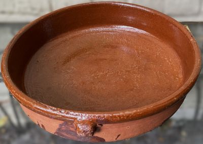 Rustieke ovenvaste geglazuurde Terracotta Ovenschotel – ca. 1900