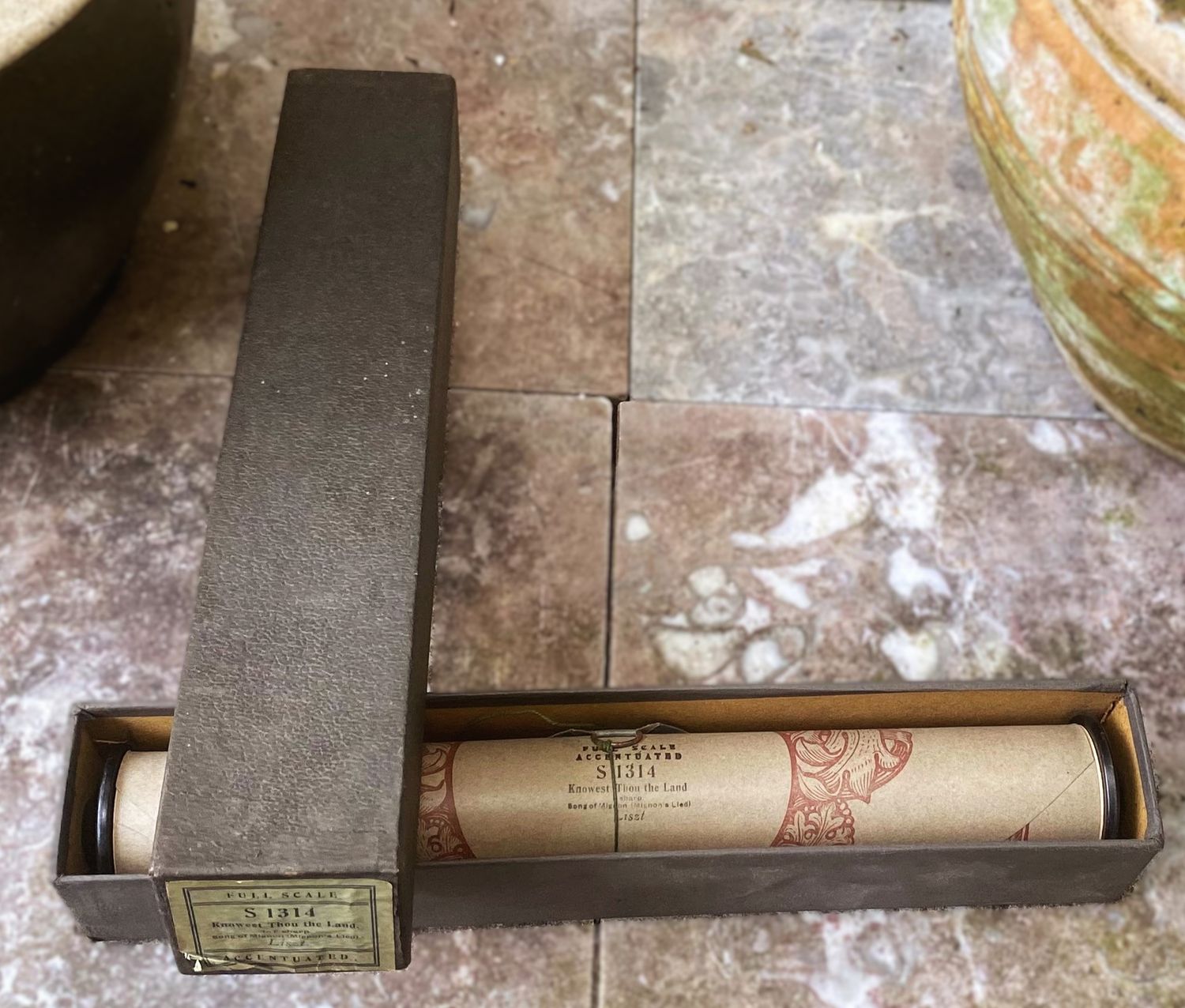 Antieke Pianola Muziekrol Knowest Thou the land song of Mignon in F sharp – Franz Liszt, ca. 1900