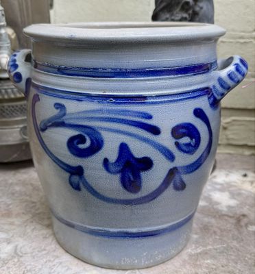 Authentieke Keulse Inmaakpot van 5L in zoutgeglazuurd gres – ca. 1900