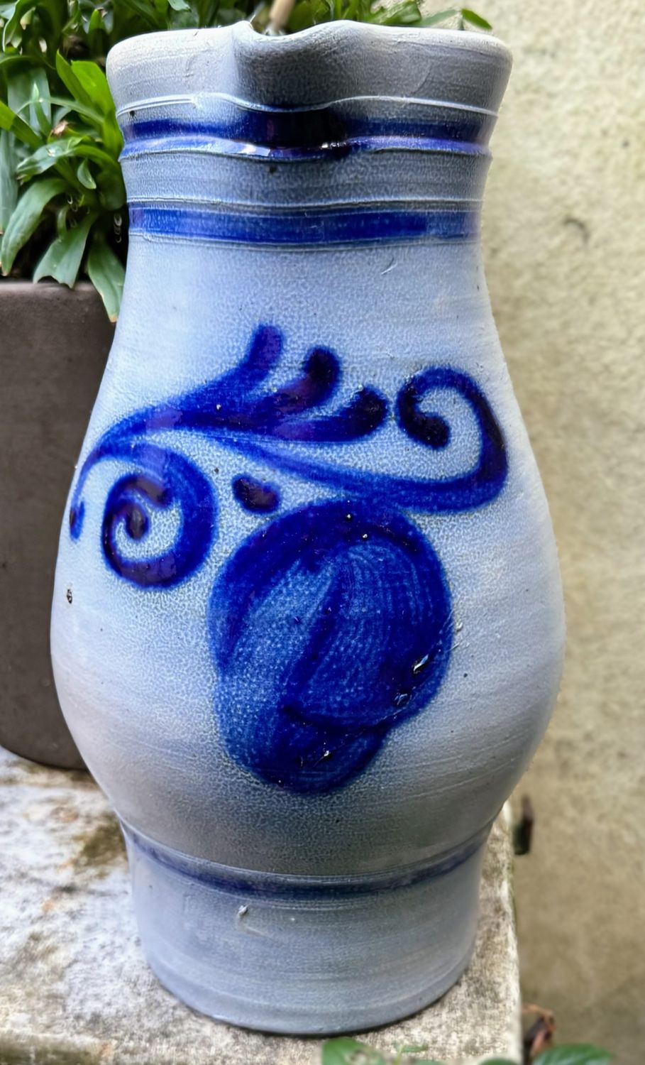 Ambachtelijke Keulse waterkan in zoutgeglazuurd gres (27 cm) – ca. 1900