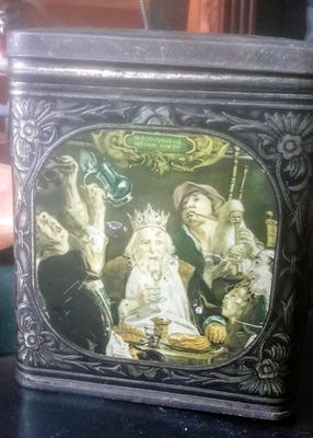 Vintage blikken doos Ri Ri Demaret – Jacob Jordaens “De Koning Drinkt”