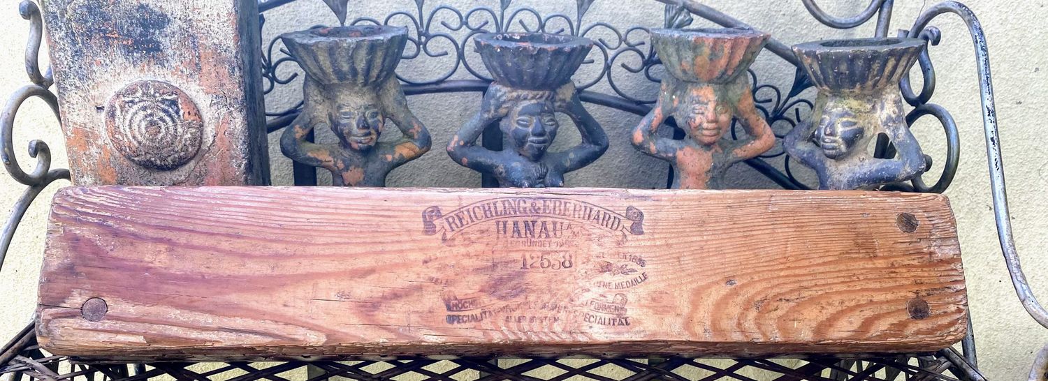 Antieke Reichling & Eberhard houten sigarenmal – Hanau, ca. 1888
