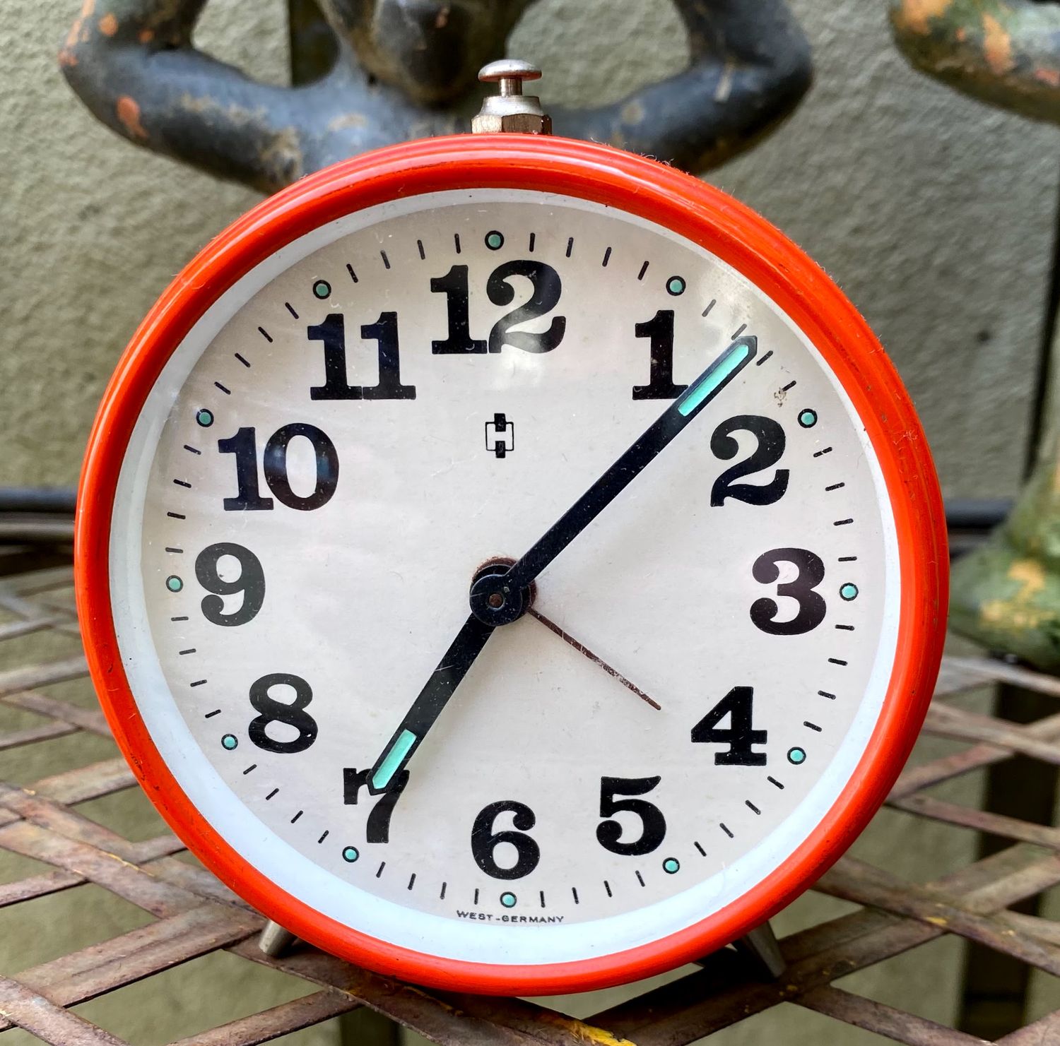 Oranjerood Retro Wekkertje Blessing – West Germany 1950-60