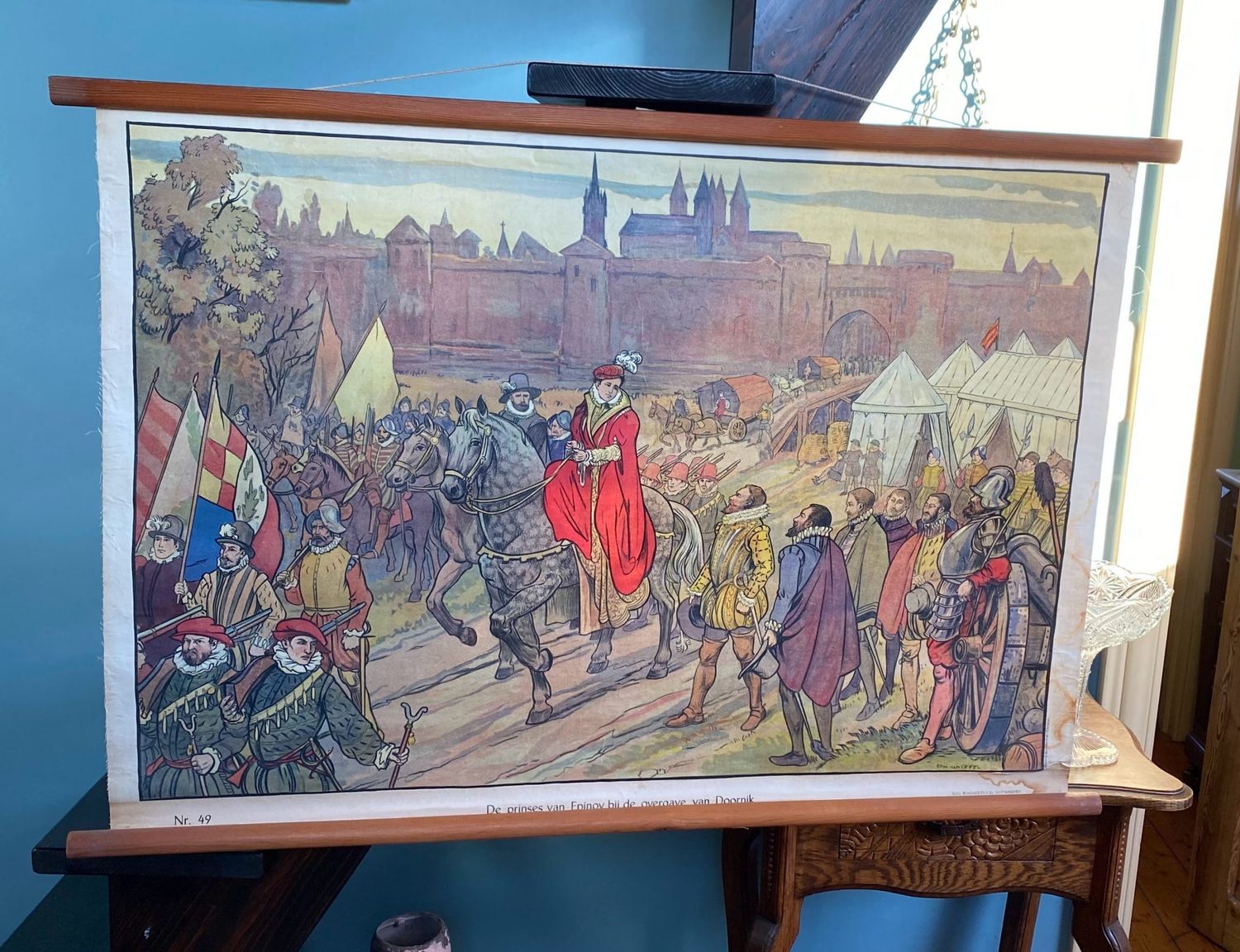 Prinses van Epinoy bij de overgave van Doornik – Educatieve schoolplaat nr 49 (1925–1931)