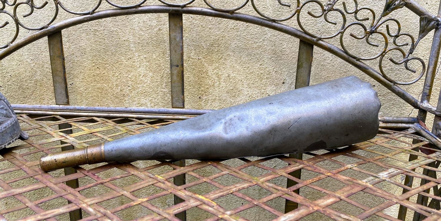 Antieke Nautical misthoorn zink of schiphoorn