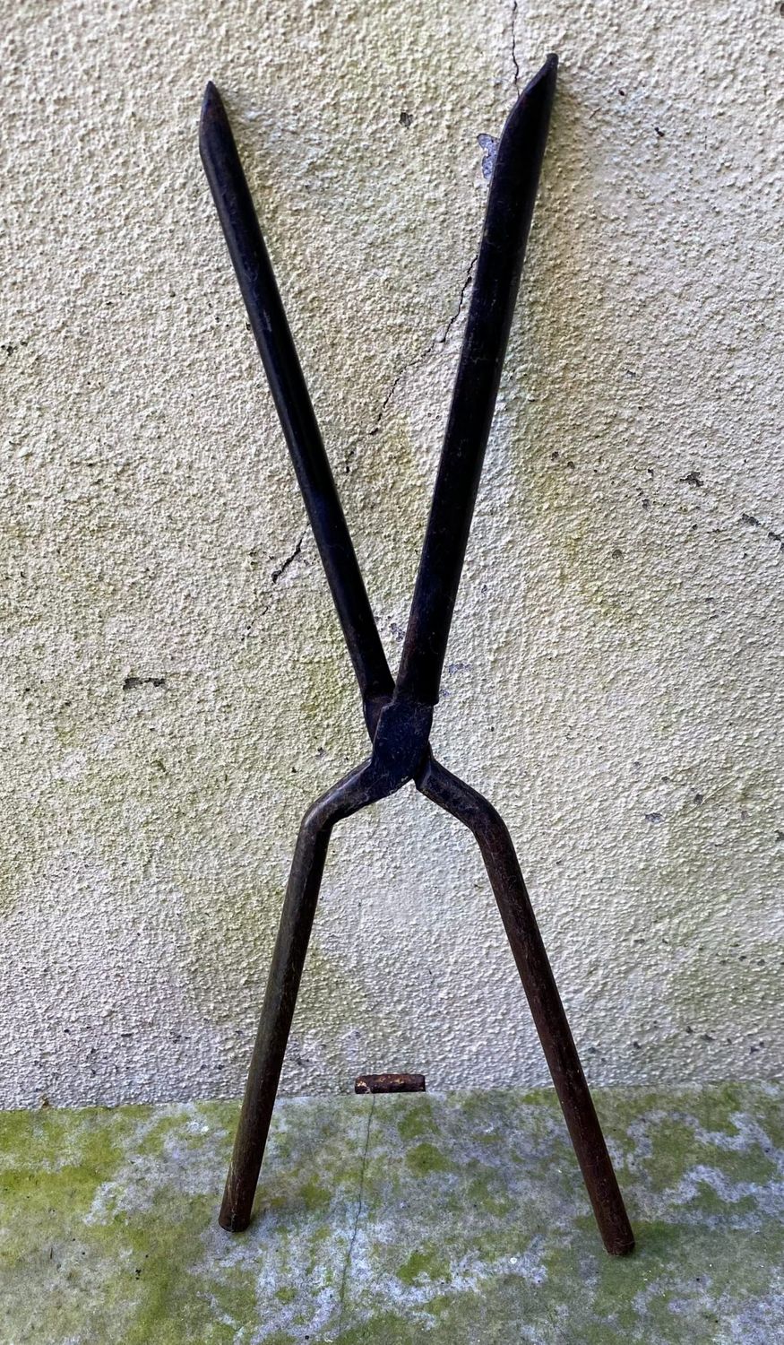 Mooie unieke vintage metalen krultang voor snorren vroege jaren 1900