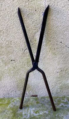 Mooie unieke vintage metalen krultang voor snorren vroege jaren 1900