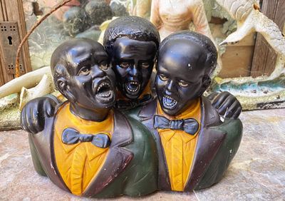 Vintage Afrikaans - Amerikaanse jazz zangers borstbeeld