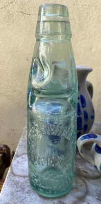 Oude Brocante Knikkerfles Kogelfles Rex Sources Minerales Belgique