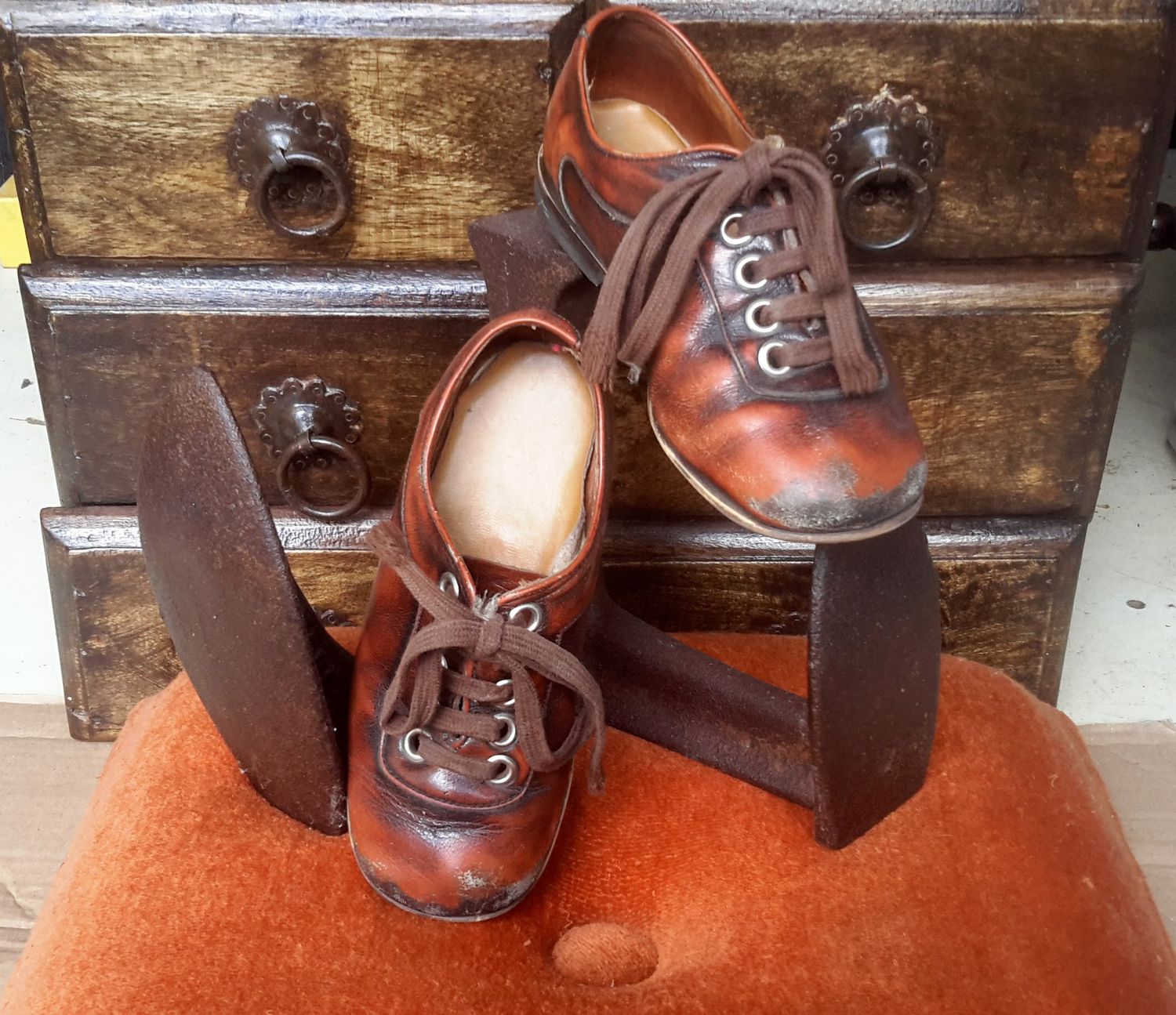 Decoratieve Lederen kinderschoenen