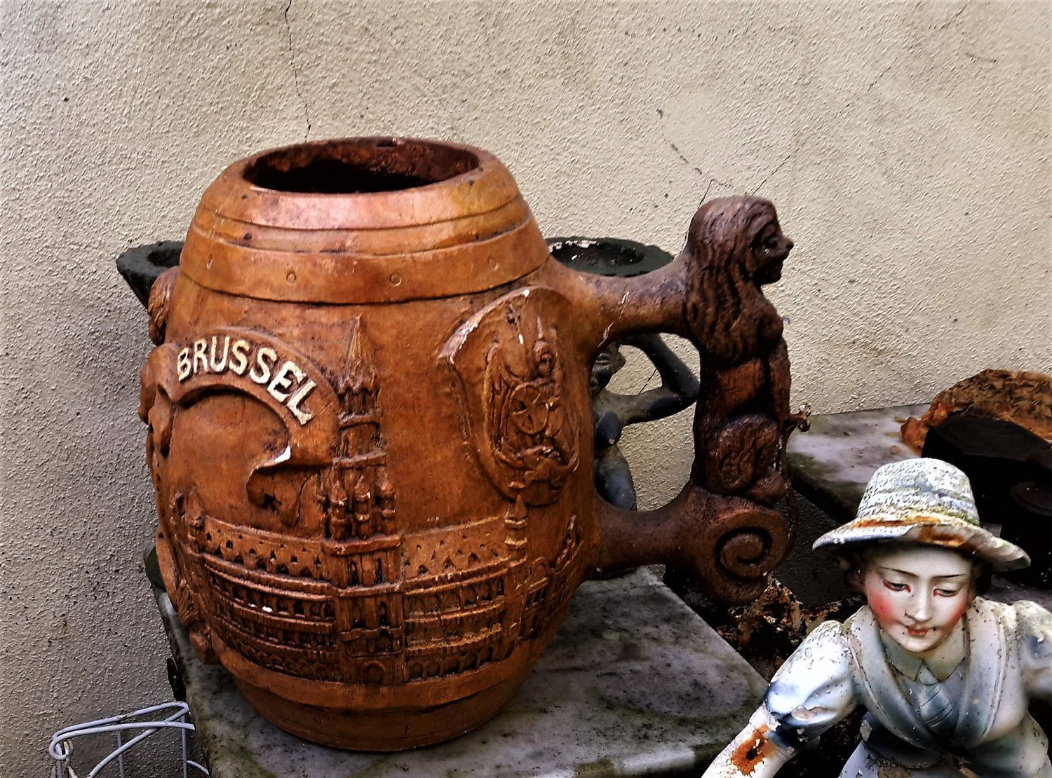 Gigantisch grote Stenen Bierpot Stad Brussel/Bruxelles