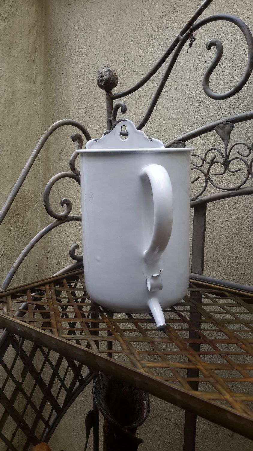 Volledig Wit Belgisch emaille lavement