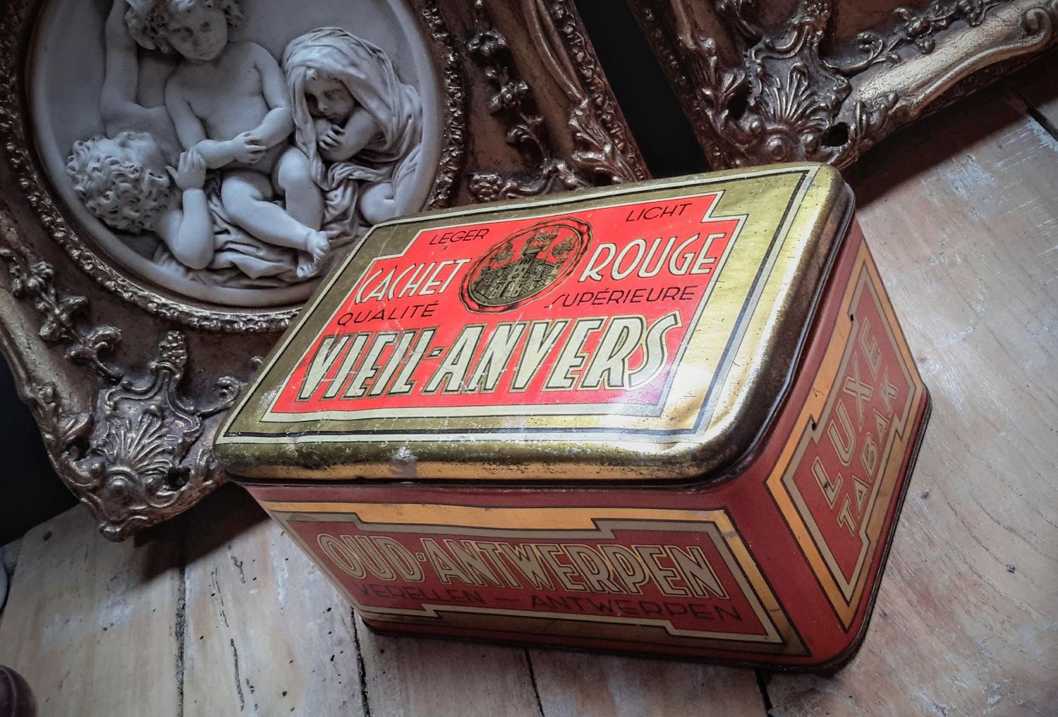 Oud tabak blik Vieil Anvers - Oud Antwerpen van Verellen