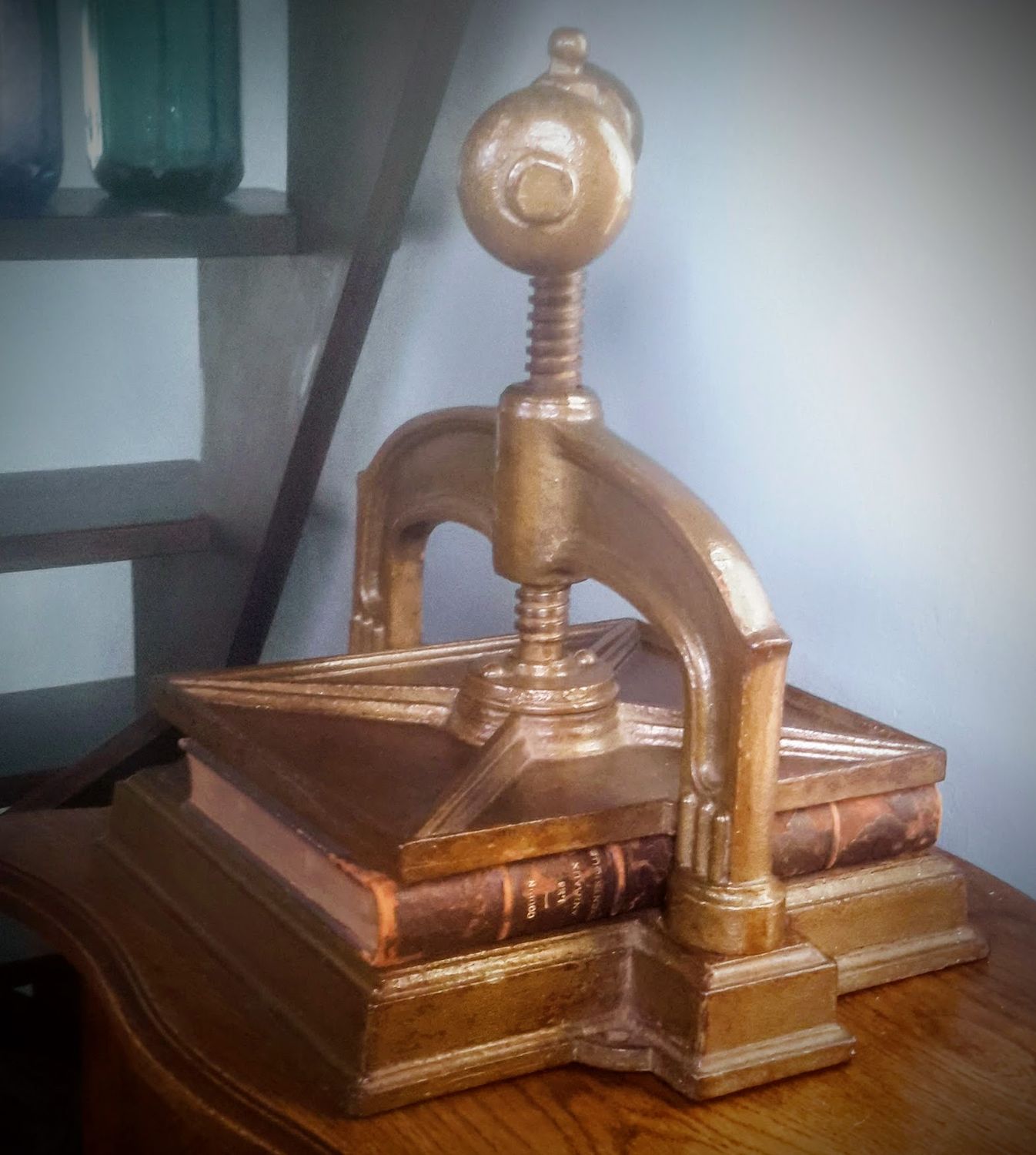 Antieken Boekenpers in gietijzer eind 19de Eeuw