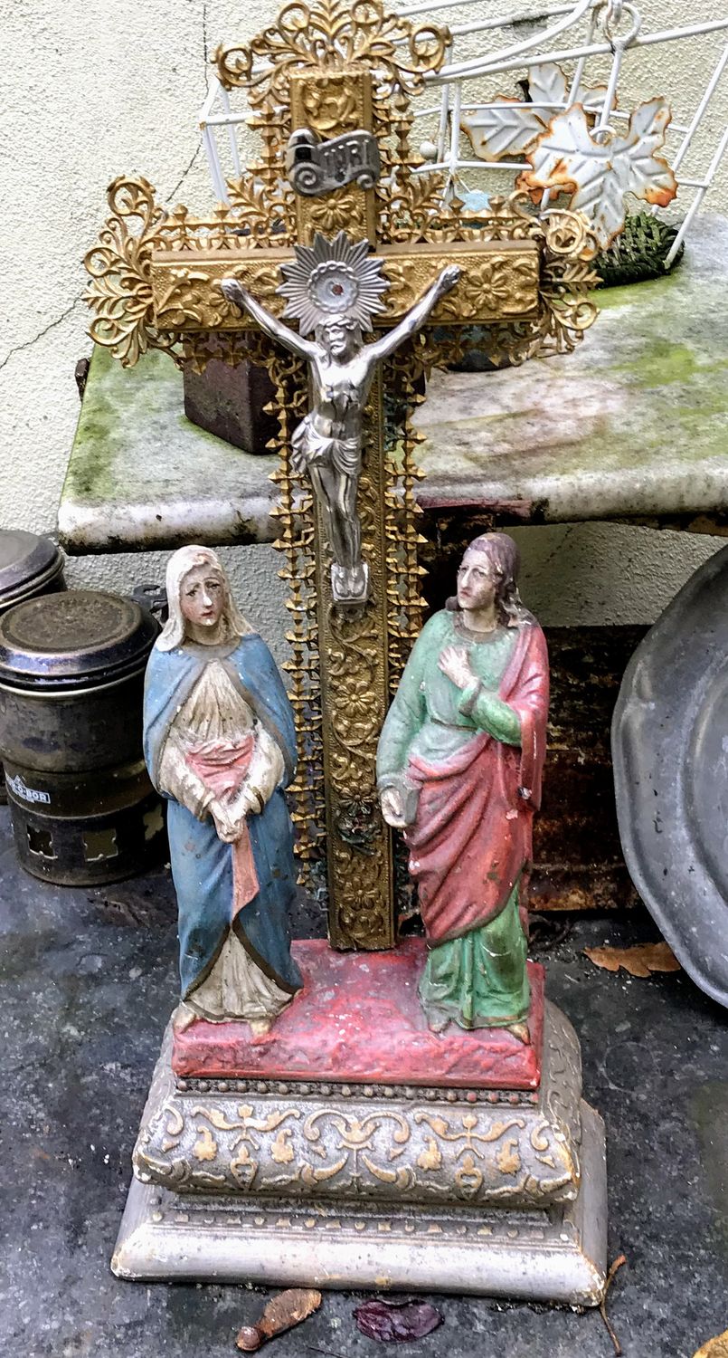 Decoratief Vintage dubbel heiligenbeeld