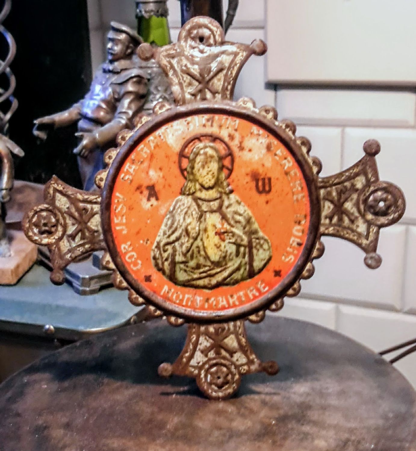 Oud frans blikken plaatje Montmartre