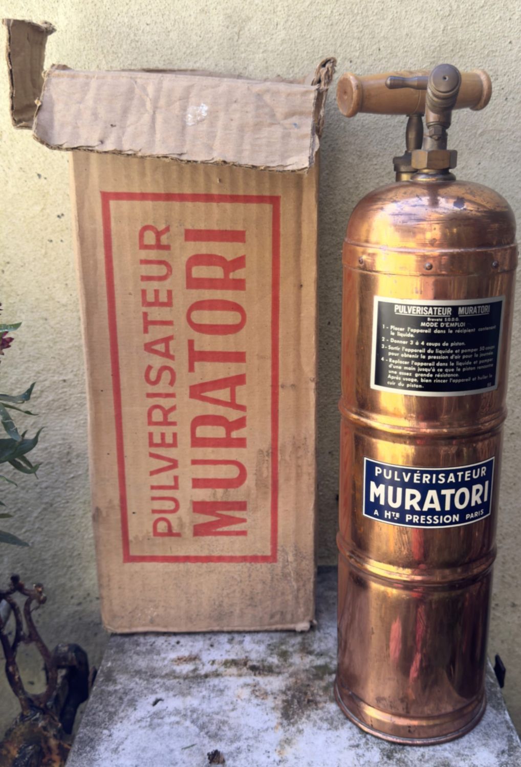 Muratori Paris – Modèle 12000 – koperen hogedrukverstuiver met originele doos, ca. 1954–1956
