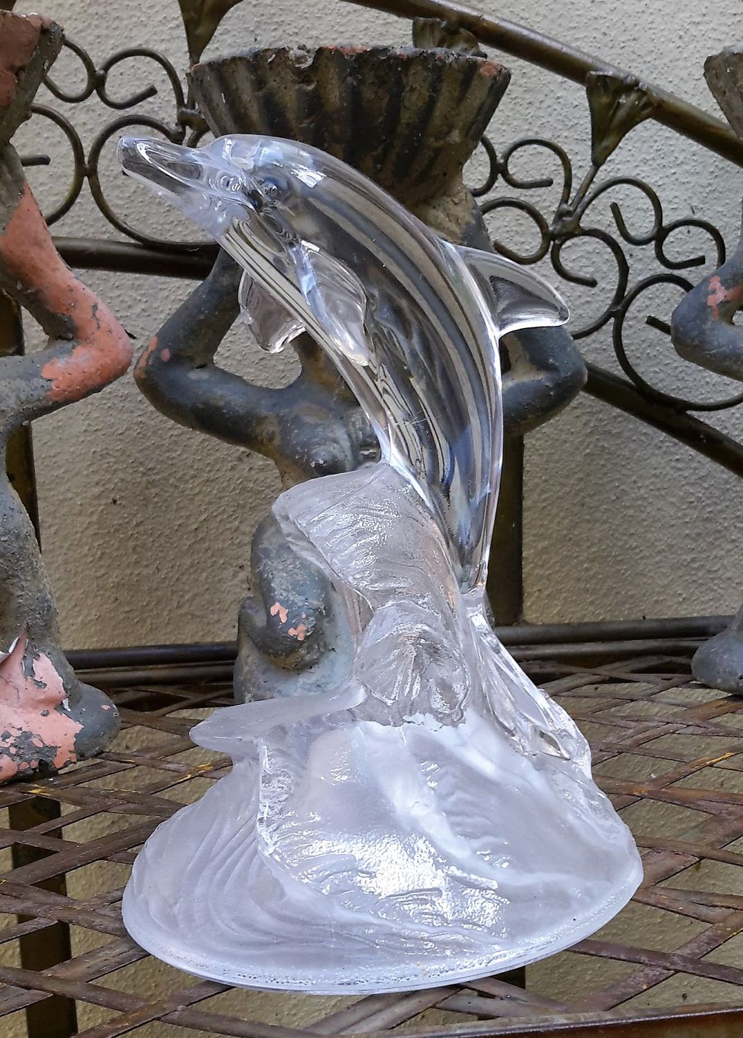 Decoratief kristallen dolfijntje van het merk Cristal d'Arques