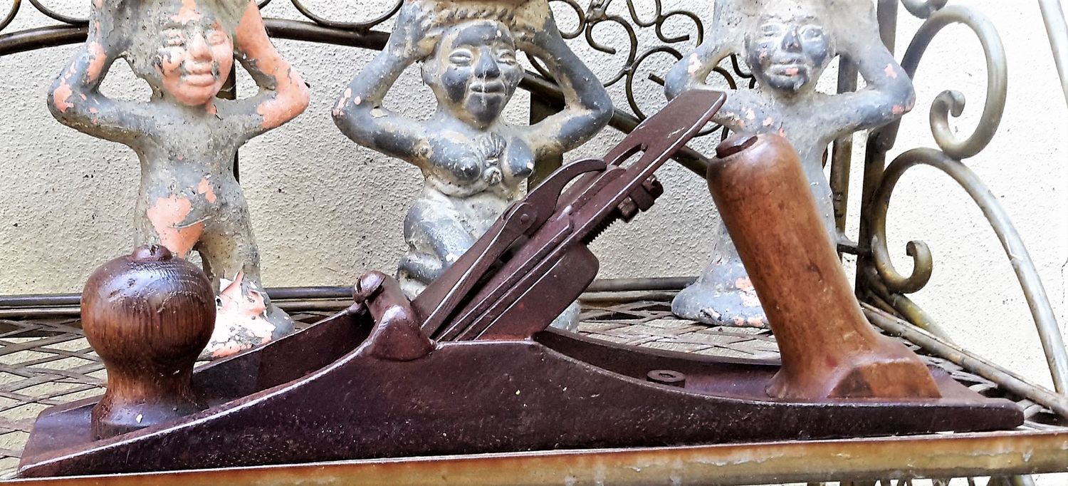 Vintage metalen houtschaaf of voorloper jaren 50 Vintage metalen houtschaaf of voorloper jaren 50