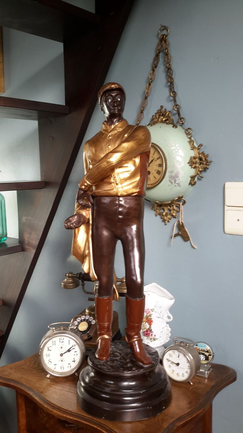 Groot Bronzen beeld jockey naar Isidoor Bonheur